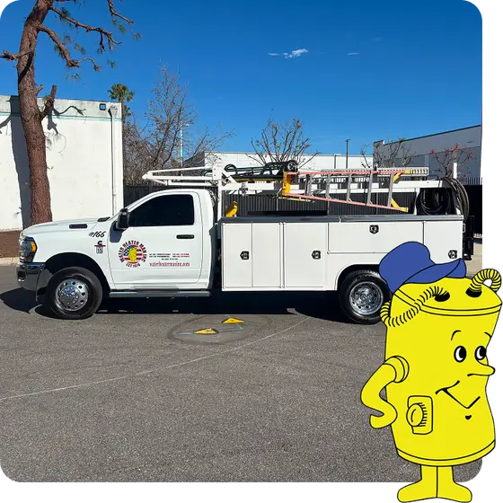 A Water Heater Man service truck