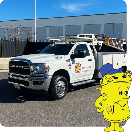 A Water Heater Man work truck